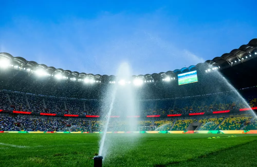 lighted football court sports